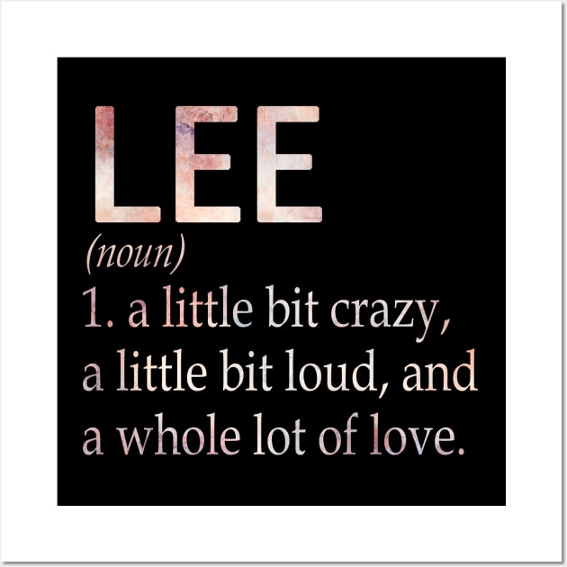 Lee Girl Name Definition Wall Art by ThanhNga